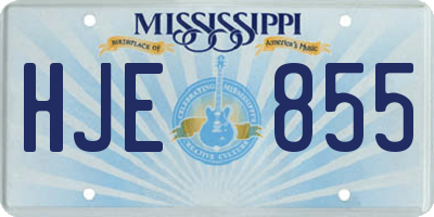 MS license plate HJE855