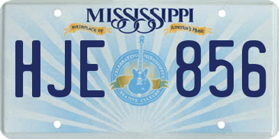 MS license plate HJE856