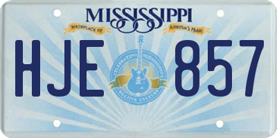 MS license plate HJE857