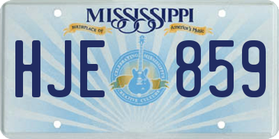 MS license plate HJE859