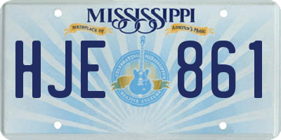 MS license plate HJE861