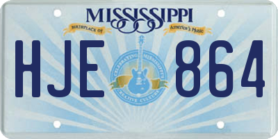 MS license plate HJE864
