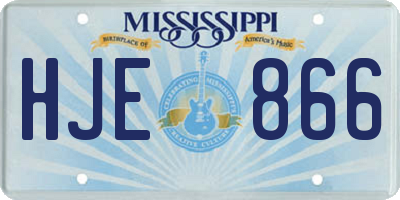 MS license plate HJE866