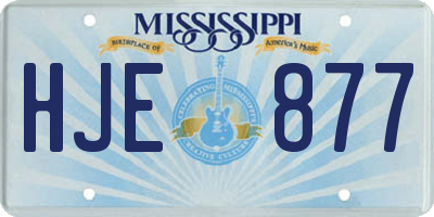 MS license plate HJE877