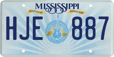 MS license plate HJE887