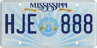 MS license plate HJE888