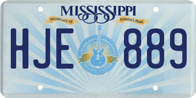 MS license plate HJE889