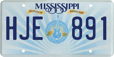 MS license plate HJE891