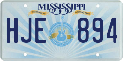 MS license plate HJE894