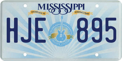 MS license plate HJE895