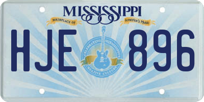 MS license plate HJE896