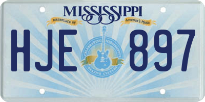 MS license plate HJE897
