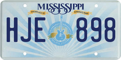 MS license plate HJE898