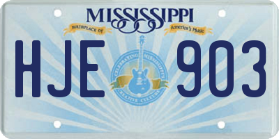 MS license plate HJE903