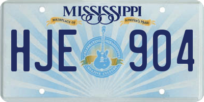 MS license plate HJE904