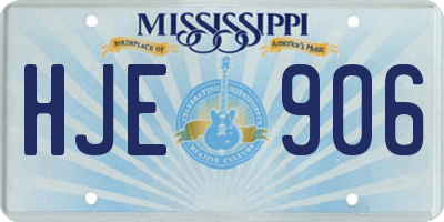 MS license plate HJE906