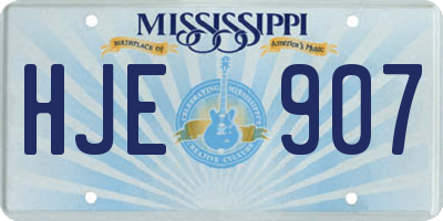 MS license plate HJE907