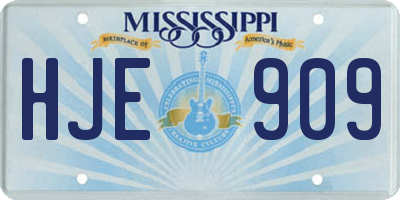 MS license plate HJE909