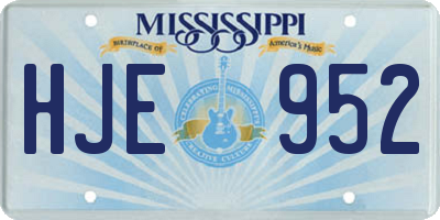 MS license plate HJE952