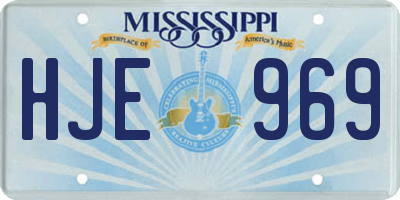 MS license plate HJE969