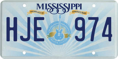 MS license plate HJE974