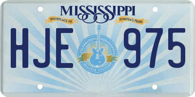 MS license plate HJE975