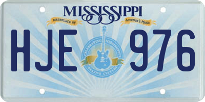 MS license plate HJE976
