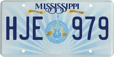 MS license plate HJE979