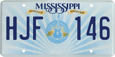 MS license plate HJF146