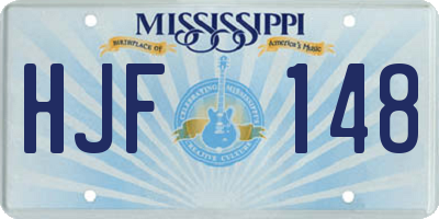 MS license plate HJF148