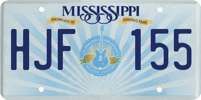 MS license plate HJF155