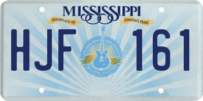 MS license plate HJF161