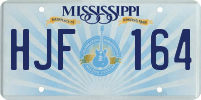 MS license plate HJF164