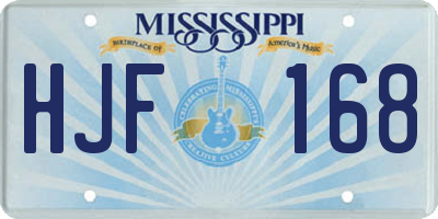 MS license plate HJF168