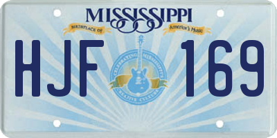 MS license plate HJF169