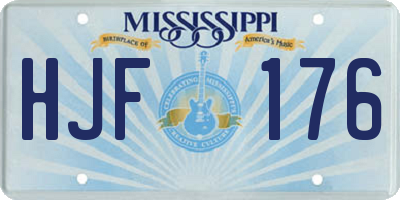 MS license plate HJF176