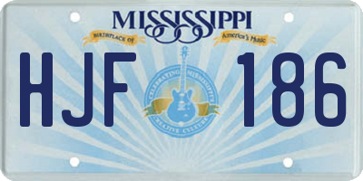 MS license plate HJF186