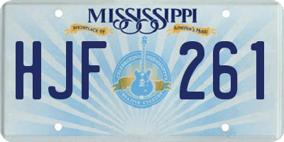 MS license plate HJF261