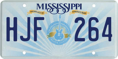MS license plate HJF264