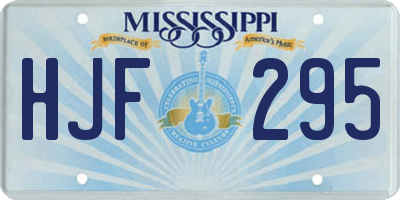 MS license plate HJF295