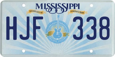 MS license plate HJF338