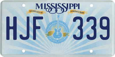 MS license plate HJF339
