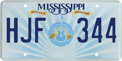 MS license plate HJF344