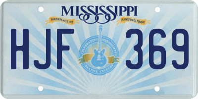 MS license plate HJF369