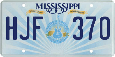 MS license plate HJF370