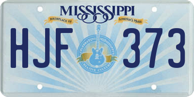 MS license plate HJF373