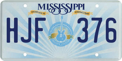 MS license plate HJF376