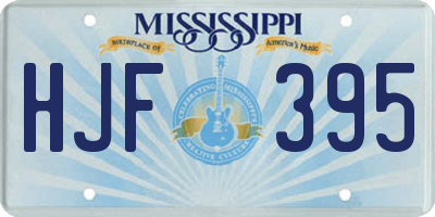 MS license plate HJF395