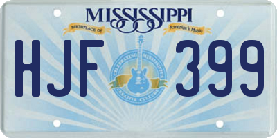 MS license plate HJF399