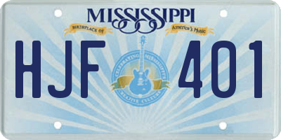 MS license plate HJF401